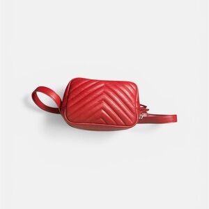Forever 21 Quilted Red Crossbody Belt Bag